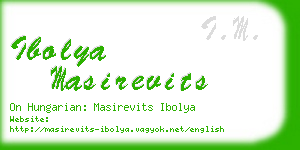 ibolya masirevits business card
